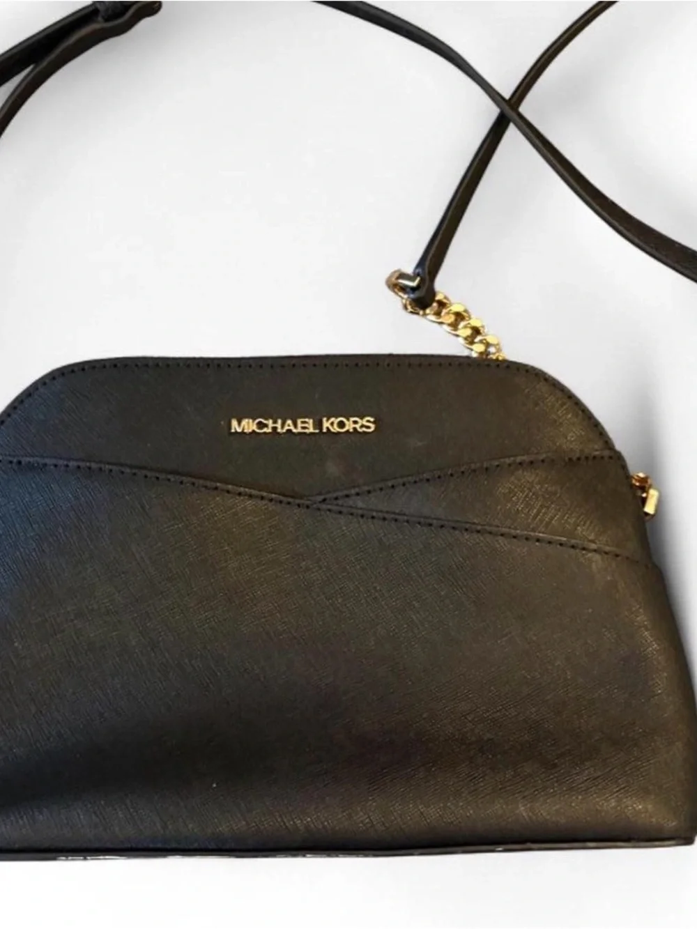 Michael Kors Black Jetset Crossbody with Gold Accents